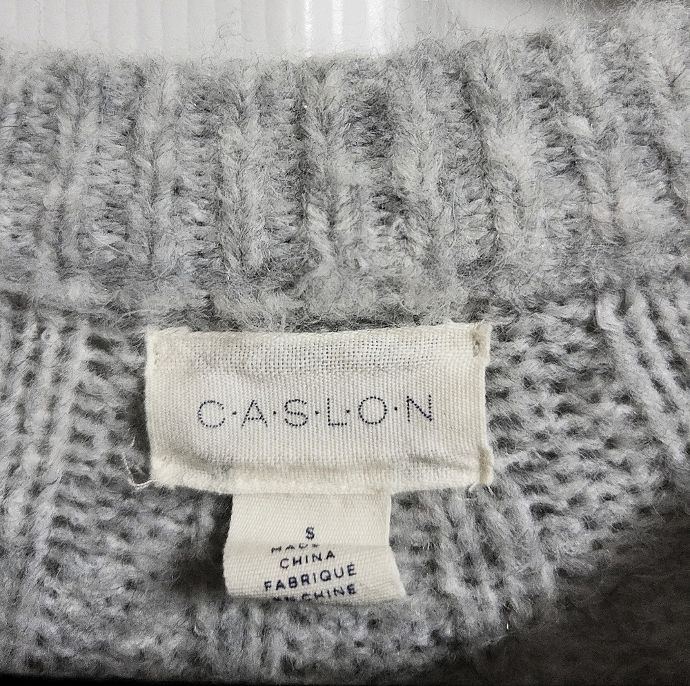Caslon - Gray Women's Puff Sleeve Sweater- Size S - Picture 6 of 6